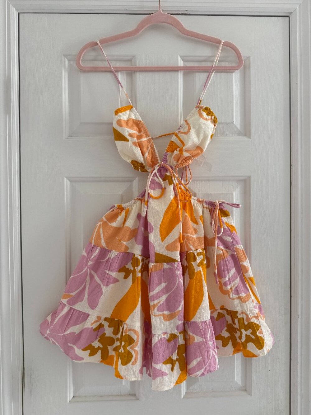 Sabo Skirt - Toulouse Mini Dress in Hibiscus - Small